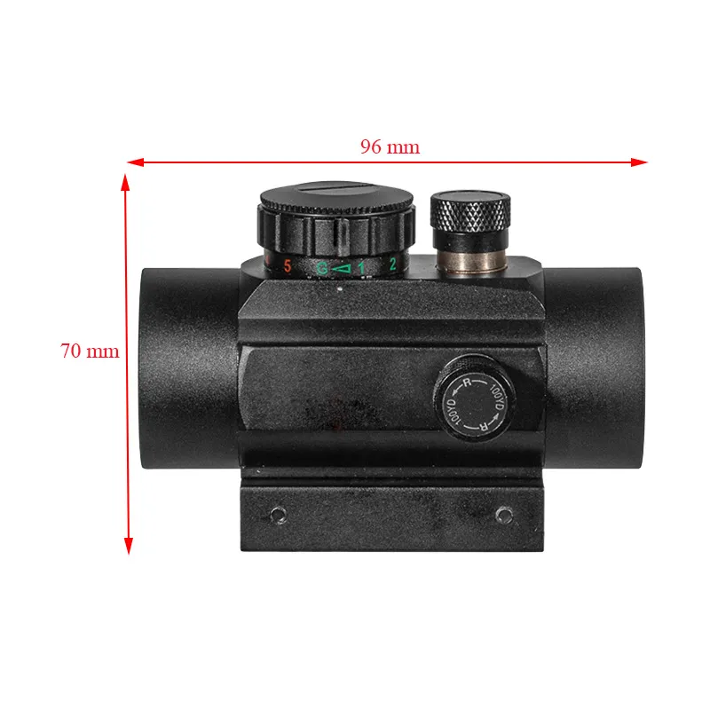 1x40rd Red Green Dot Sight Riflescope - Red Dot And Magnifier Combo Fit 11mm 20mm Rail Mount Collimator