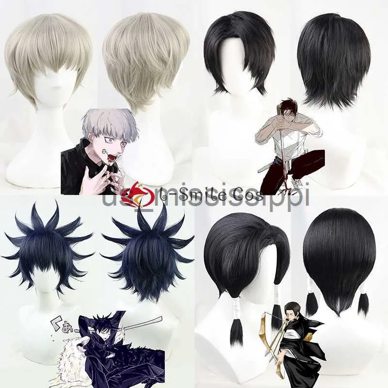 Cosplay perucas anime jujutsu kaisen toge inumaki fushiguro megumi yuuta okkotsu noritoshi kamo peruca cosplay resistente ao calor perucas de cabelo sintético x0901