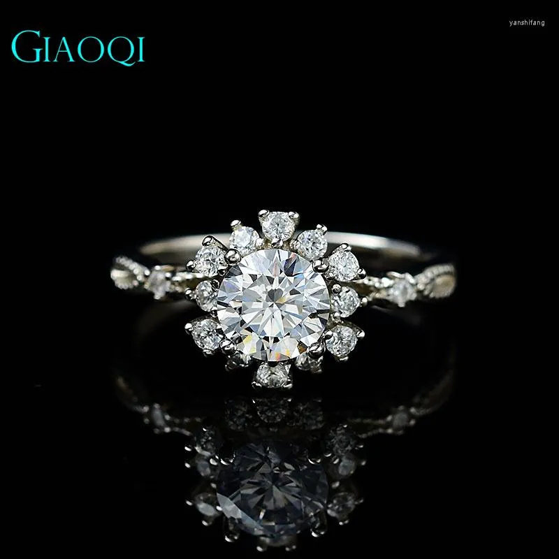 Кластерные кольца Giaoqi 18k белое золото.