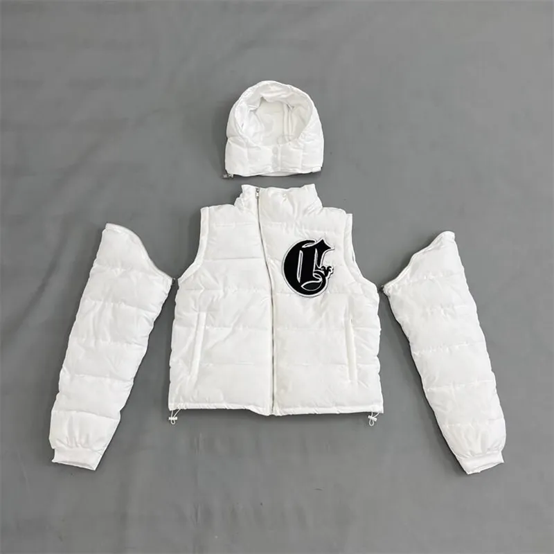 Corvidae Detachable Embroidered Winter Down Jacket Parka, S