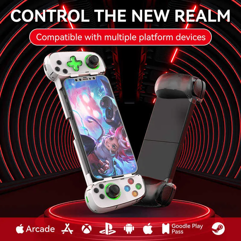 Game Controllers Joysticks D7 Telescopic Mobile Phone Gamepad Bluetooth 5.0 Type-C Wireless Game Controller Joystick for Android/iPhone /Switch /PC HKD230831