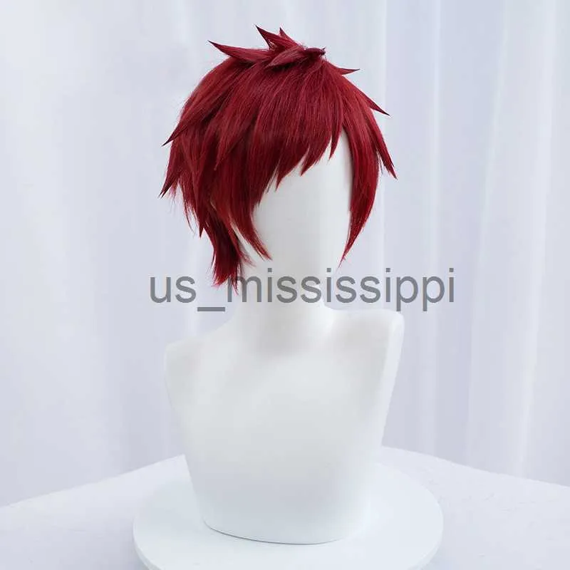 Dark Red Anime Gaara Bakugou Cosplay Wig For Men Heat Resistant Synthetic Wigs With Free Waver Cap X0901 From Us mississippi 15.2 DHgate.Com
