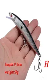 1PCS Laser Crank Fishing Lure95mm8g Artificial Hard Bait Wobblers Fake Bait Carp Bass Crankbait Minnow Fly Fishing Accessories9943785