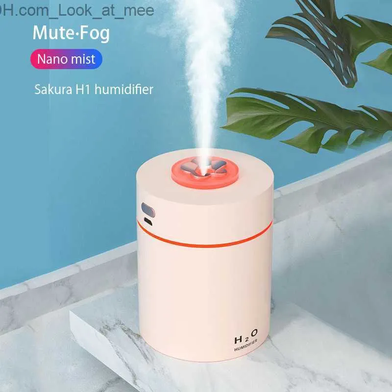 Humidifiers ELOOLE 240ML Mute Fogger Dazzle Cup Mist Maker Air Humidifier with Colorful Night Light Essential Oil Diffuser For Home Q230901
