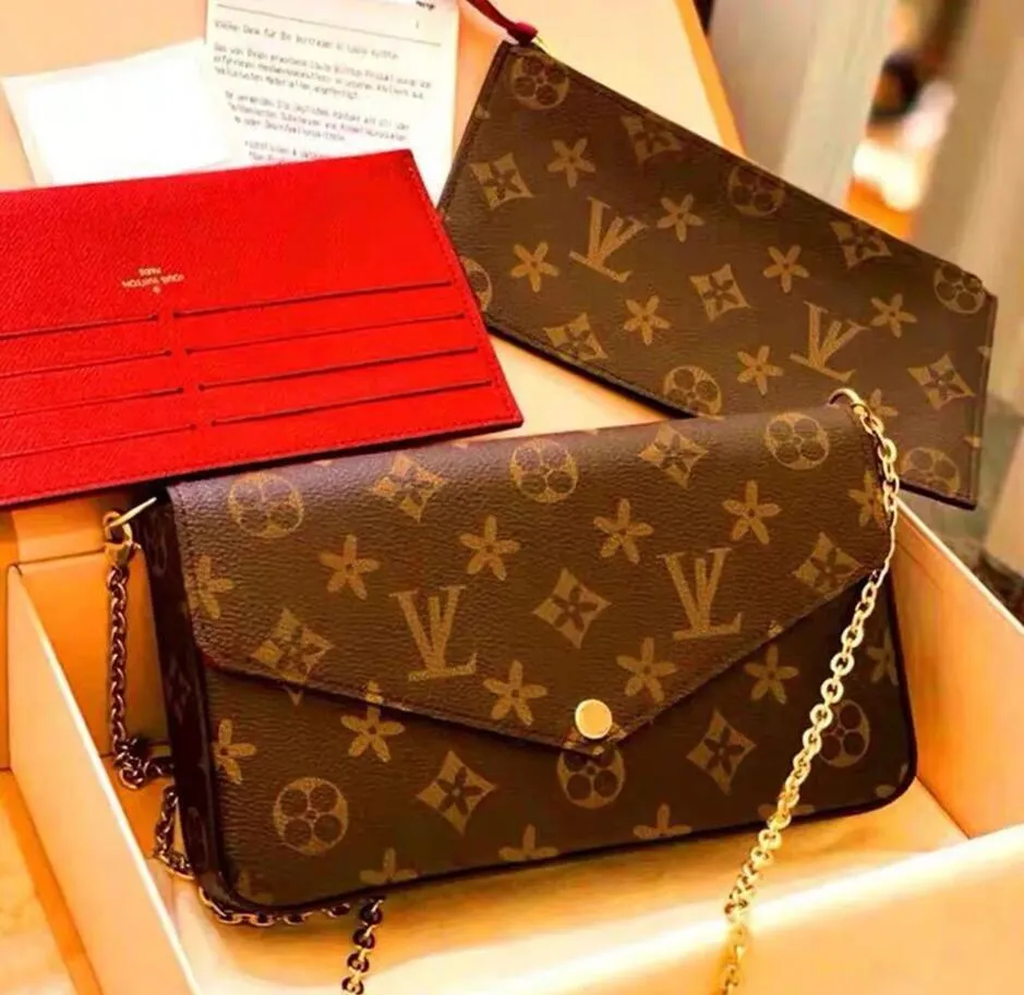 2023 Äkta läderkvinnor Louis Luxurys Designers Crossbody Bag Womens Handväskor Louise Plånbok Bag axelväska Shopping Vuitton Tote Pruse med serienummer