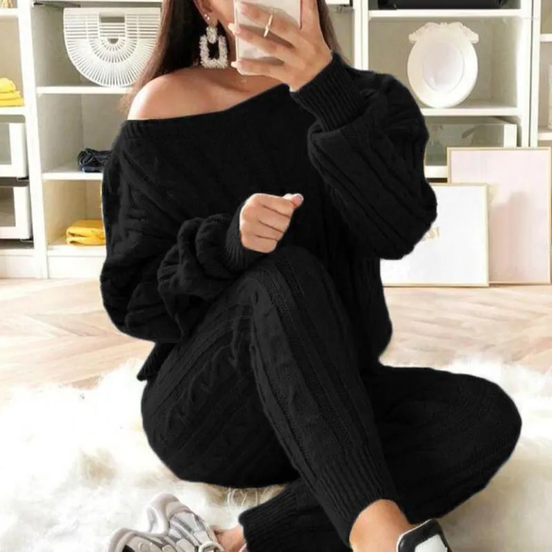 Off the shoulder sweater jumpsuit 2025