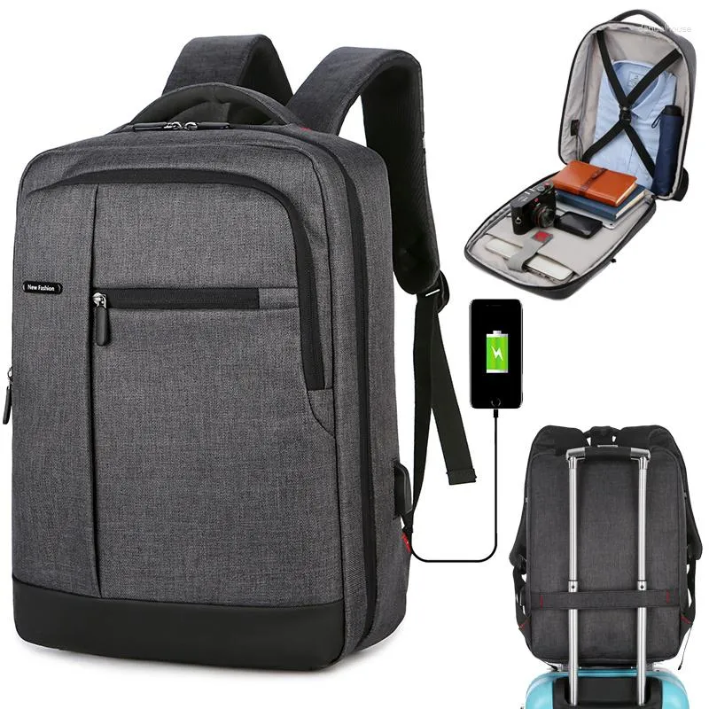 Mochilas escolares masculinas de 15,6 polegadas, mochilas para laptop, viagem, multi carregador USB, faculdade, negócios, mochila para meninos