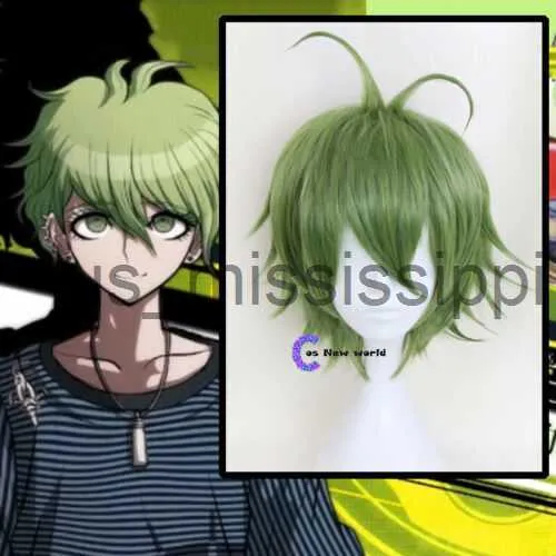 코스프레 가발 애니메이션 애니메이션 Danganronpa V3killing Harmony Rantaro Amami Cosplay Wig Accessories 남성 난방 합성 헤어 코스프레 가발 x0901