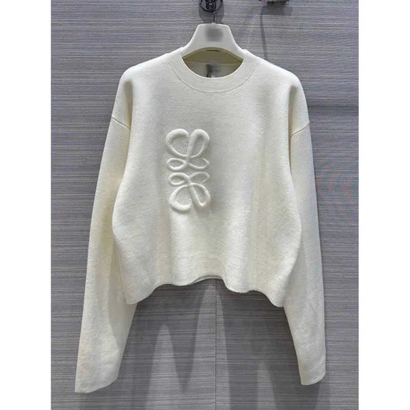 23SS NOWOŚĆ SWEATER WOMENSUM TRENDY TRANDY DŁUGO STALEVED TOP WYSOKIE SMOWY PULLOVER SWEATER SWEAT KOBIETA BIAŁE CZYNNE SWEATERY