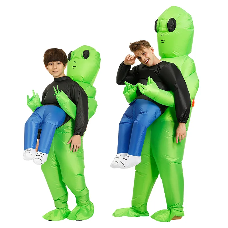 Costume gonfiabile per bambini adulti ET Alien Costume anime Vestito mascotte Costumi mascotte festa di Halloween per uomo Donna Ragazzi Ragazze