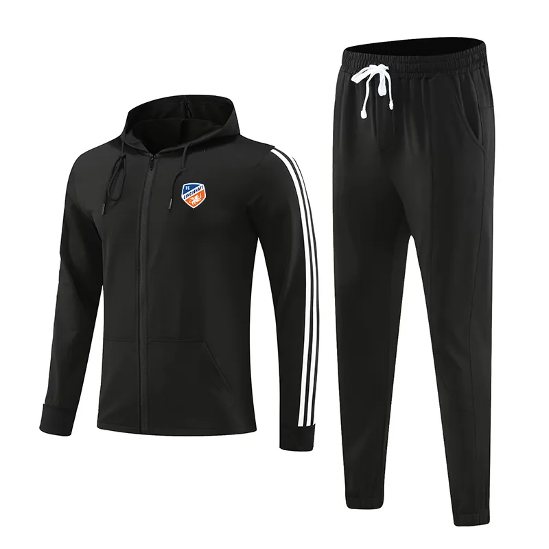 FC Cincinnati Men's Tracksuits à l'extérieur Sports à manches longues chaudes à manches longues à manches à manches longues à manches longues