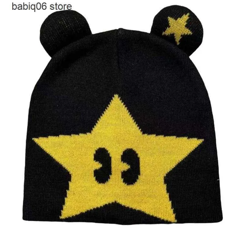 Beanie/Skull Caps ins Unisex kawaii Cute Fashion Hat Winter Knitted Hats Party Funny Beanie Cap for Women Men Design Hip-hop Personality Cold y2k T230731