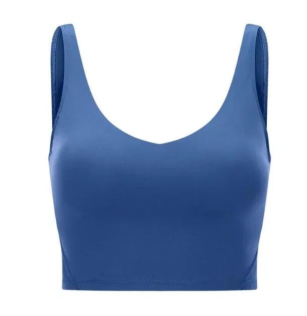 L-2054 Gym Clothes Women Underwears Yoga Bra Tank Tops Light Support Sports  Bra Fitness Lingerie Breathable Workout Brassiere U Back Sexy Vest with