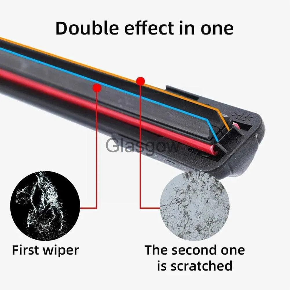 Car Windshield Wiper Blades Universal Soft Double Layer