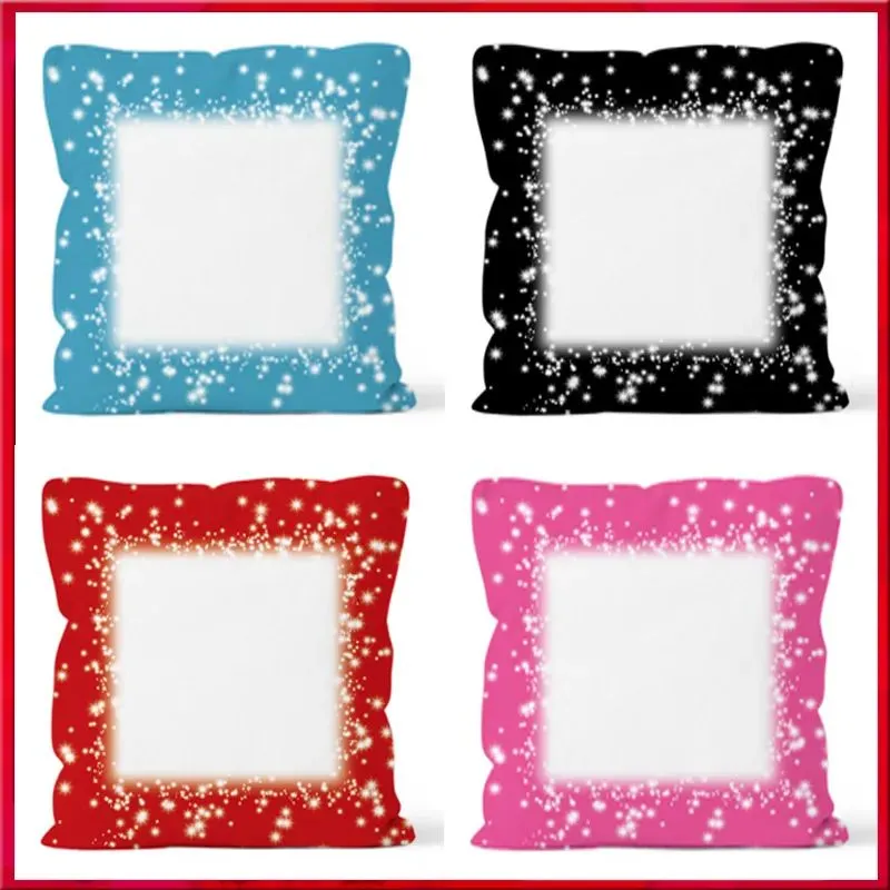 Sublimation pillow case Blending Polyester short plush pillow cover heat transfer throw sofa pillowcases Z11