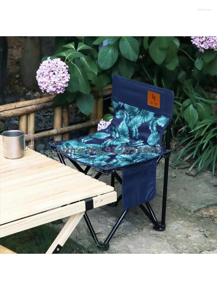 Camp Furniture Outdoor Folding Chair Portable Art Painting Sketch Fishing Camping Barbecue Beach Backrest Pony Bar Stool