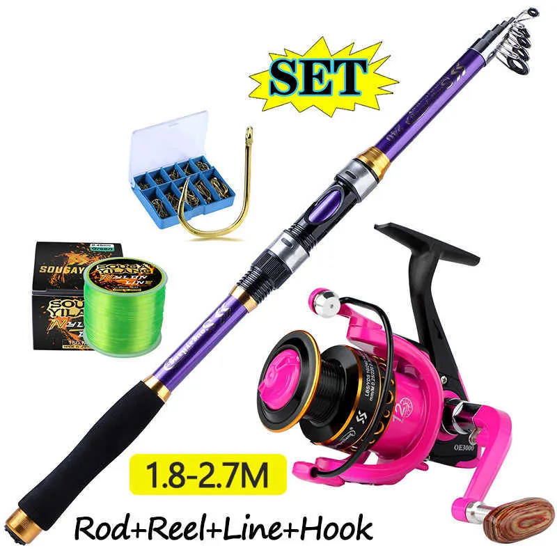 Sougayilang Spinning Fishing Combo Sougayilang Ultralight Fishing Rod And  Reel Combo, 1.8m 2.7m Glass Fiber, 1000 4000 Size, Pesca X0901 From  Kaiser01, $20.24