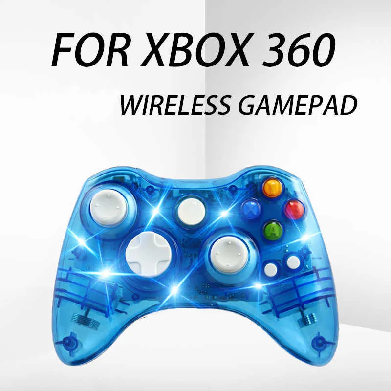 Spelkontroller Joysticks Wireless Controller för Xbox360 Wireless Gamepad för Microsoft för Xbox360 för PC Wireless Gamepad Dazzling LED Joystick HKD230831