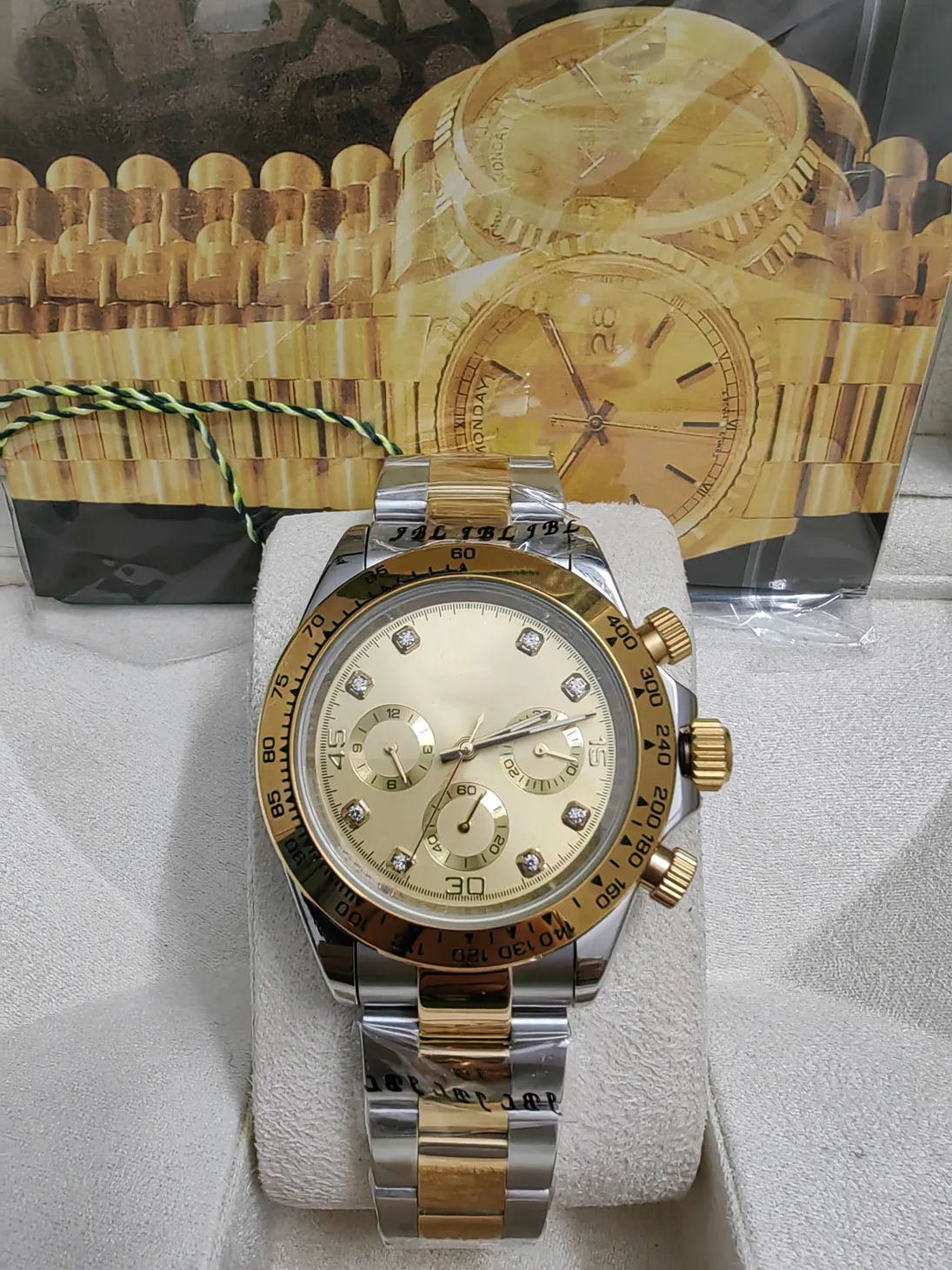 Con scatola originale Orologio 40mm 116503 116519 116520 116523 Zaffiro 18 carati Oro giallo Nessun cronografo meccanico automatico Orologi da uomo 2024