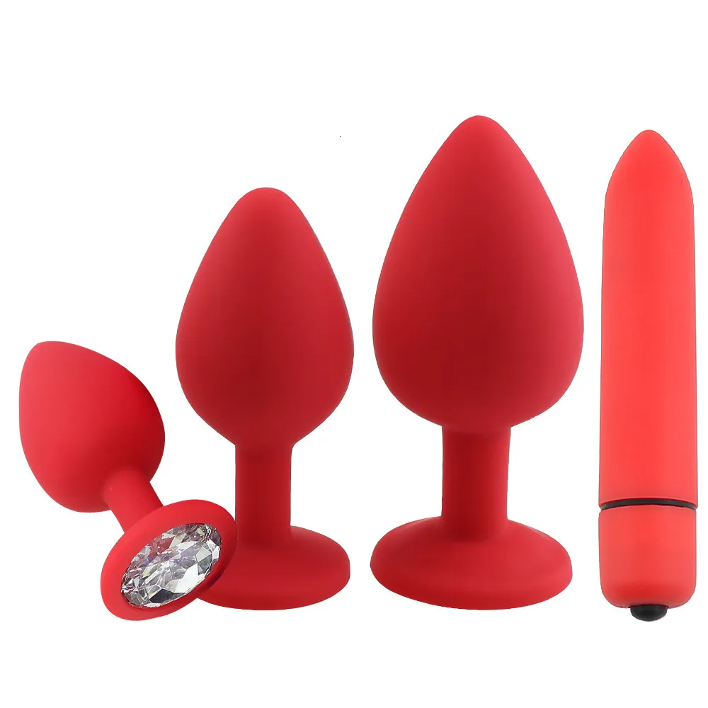 Anal Plugs Set Silicone Prostate Massagers And Vibrators For Women_voghion.com