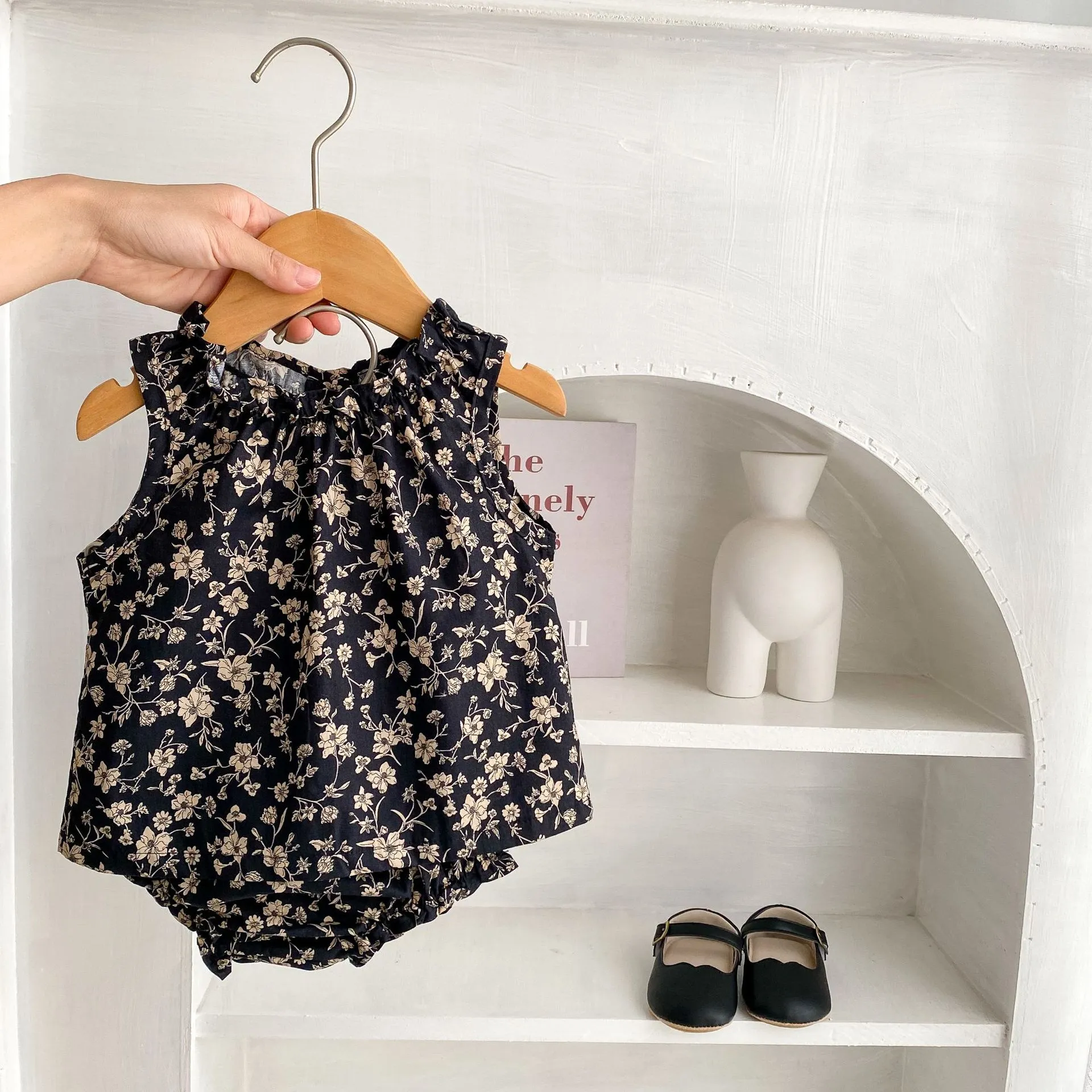Baby Girls Summer Clothing Set Short Sleeve Tops Short Pants 2pcs Outfits Newborn Toddler Kids Flower Clothes Sets 2536
