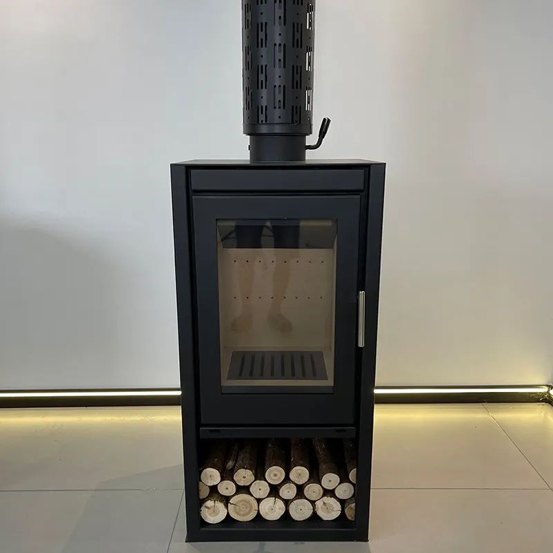 60 Model Vertical Black Locust Wood Burning Fireplace With Upright Stove From Huacheng_newenergy