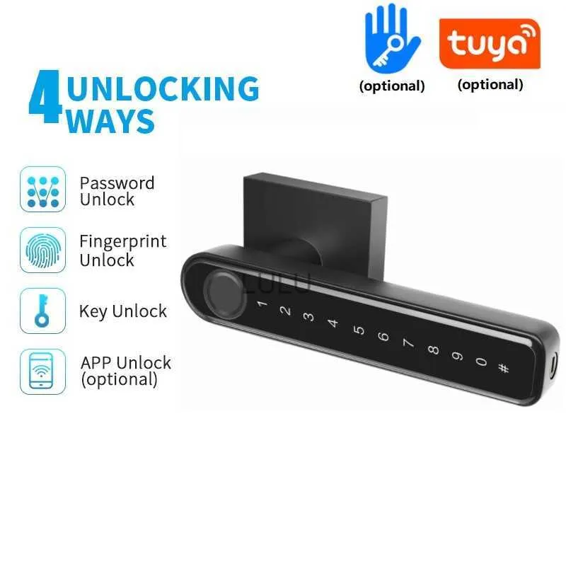 Cerraduras de puertas TTlock Cerradura de puerta inteligente Cerraduras con contraseña de huellas dactilares Tuya / ttlock Aplicación Remont Control Biométrico Huella digital Cerradura de manija para el hogar HKD230902