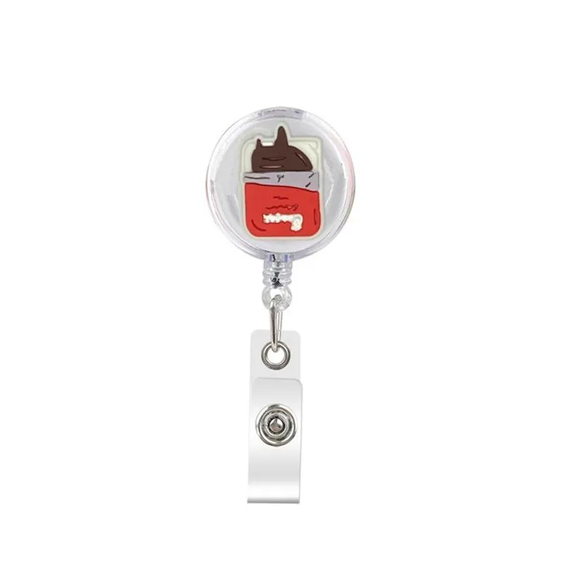 Key Rings Cute Retractable Badge Holder Reel Clip On Name Tag With Belt Clip  Id Reels Card For Office Workers Chicken Doctors Nurses Otadl From 0,35 €