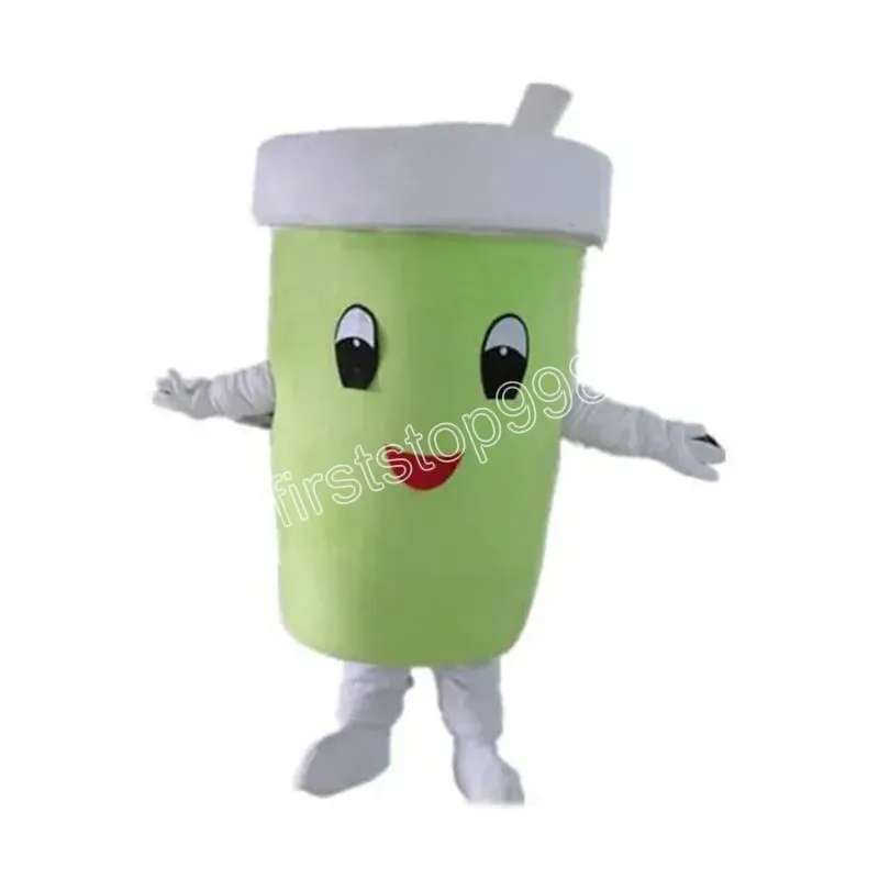 Green Cup Mascot Costume Performance simulation Cartoon Anime theme character Adults Size Christmas Outdoor