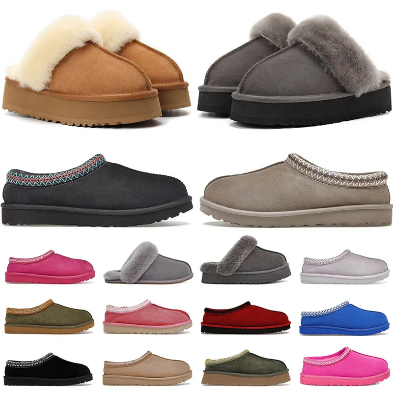 2023 Womens Australia Women Boot Ultra Mini Platform Boots Fur Slippers Designer Tasman Shearling Slipper Suede Wool Winter Snow Booties Size 36-45