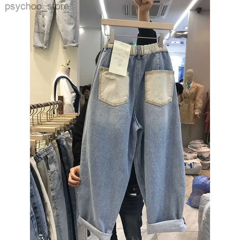 Jeans pour femmes 2022 Nouvelle arrivée Automne Hiver Femmes Coton Denim Pantalon longueur cheville Taille élastique Casual Sarouel en vrac Casual Jeans P292 Q230901