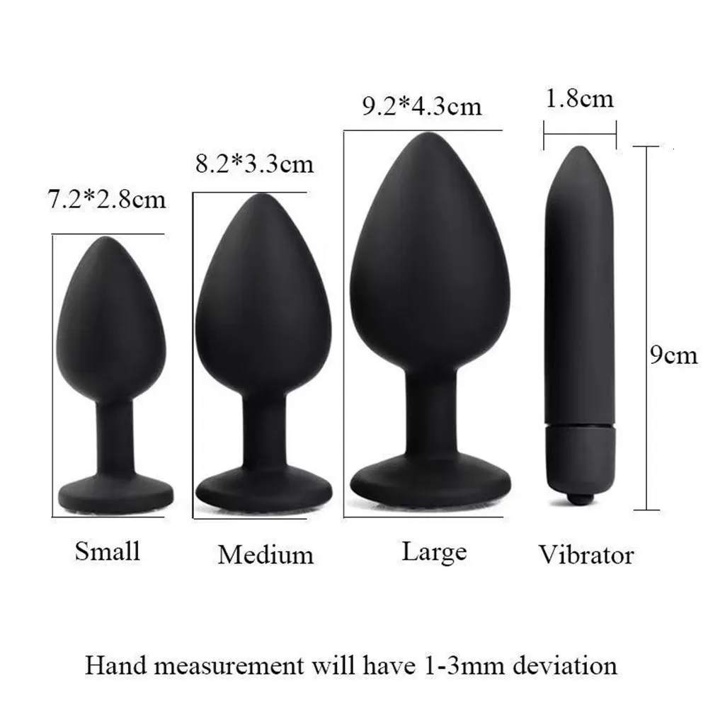 Anal Plugs Set Silicone Prostate Massagers And Vibrators For Women_voghion.com