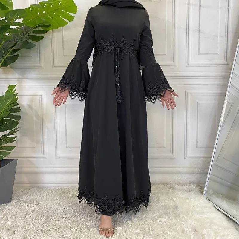 Etniska kläder Mellanöstern Muslimska Fashion Women spetsstitching klänning Vestido Largo Mujer Verano Robe Elegante Femme Maxi