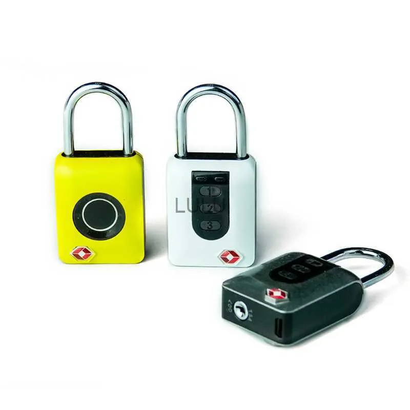 ドアロックスマート電子フィンガープリントパドロック税関の組み合わせロック旅行荷物フィットネスロックヘッドスマートロックドアロック安全性HKD230902