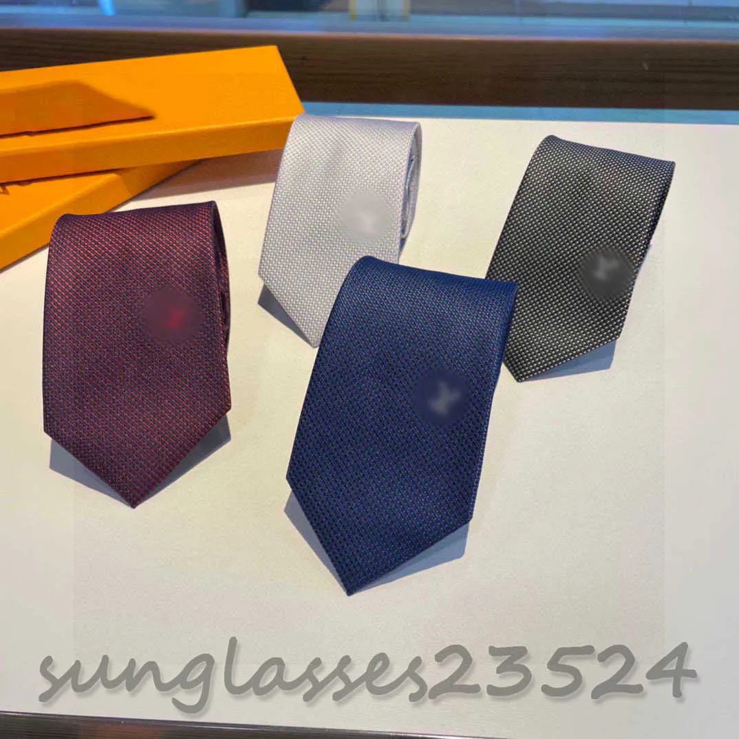 L Cravatta scozzese intrecciata, cravatta firmata, vestibilità normale, cravatta da uomo, cravatta formale, papillon, cravatta di seta jacquard, ricamo logo scuro, versione di alta qualità, w036