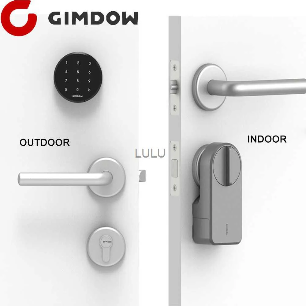 Serrature per porte GIMDOW Smart Door Lock Serratura intelligente Bluetooth digitale Serratura elettronica per impronte digitali App wireless Controllo Bluetooth HKD230902