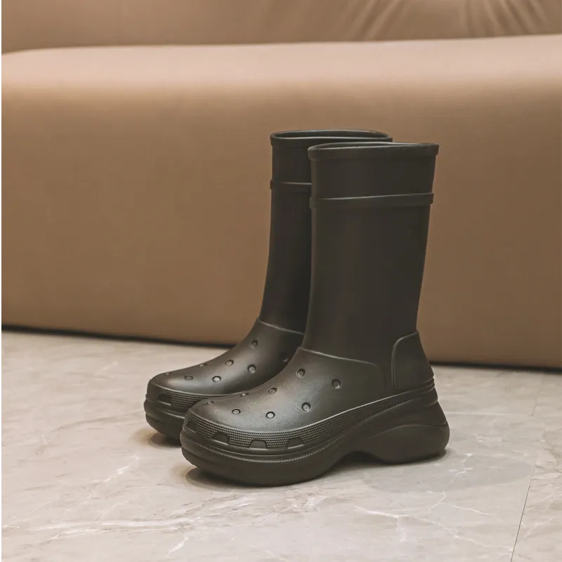 Chunky rain cheap boots