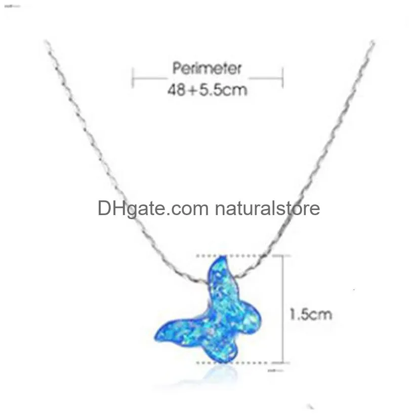 Pendant Necklaces Romantic Color Resin Clavicle Chain For Women Trendy Stars Love Butterfly Fashion Jewelry Girl Gift 230506 Drop Deli Dhqoj