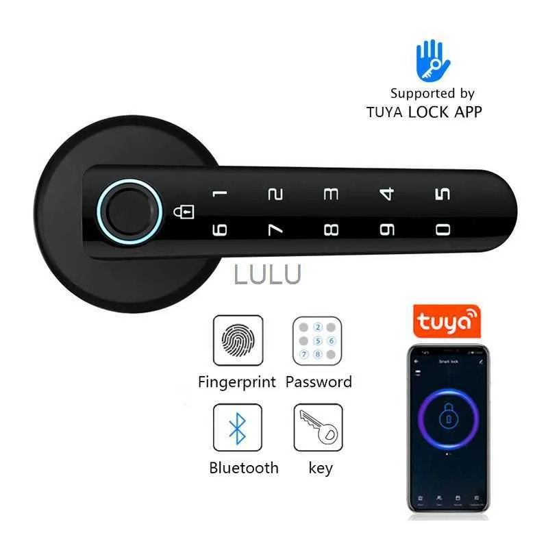 Door Locks Smart Lock With Tuya TTLOCK APP Remote Control Opening Door Home Office Security Electronic Fingerprint Door Lock HKD230902