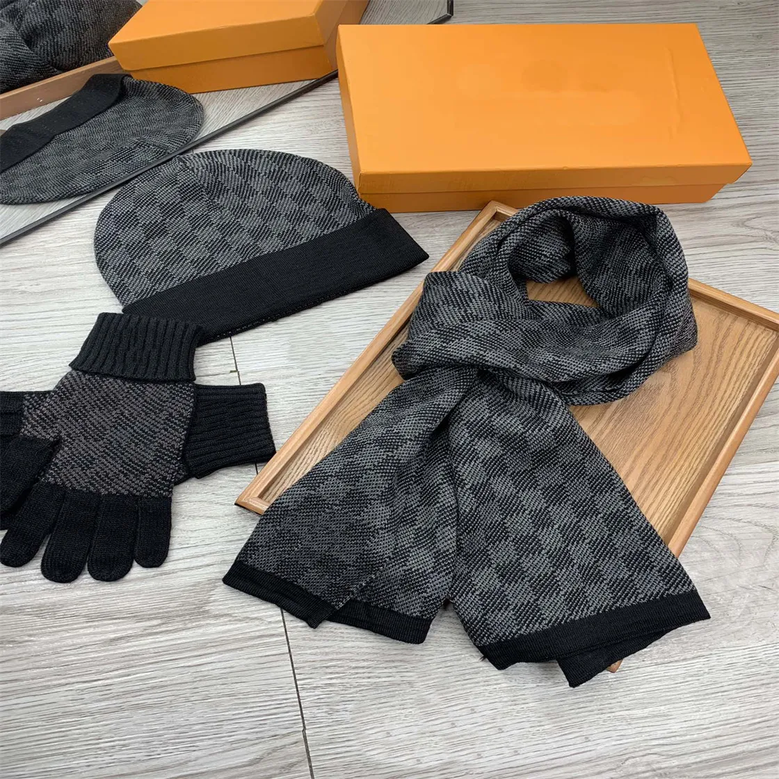 Winter Hat Scarf And Gloves Set Luxury Wool Beanie Wrap For Women