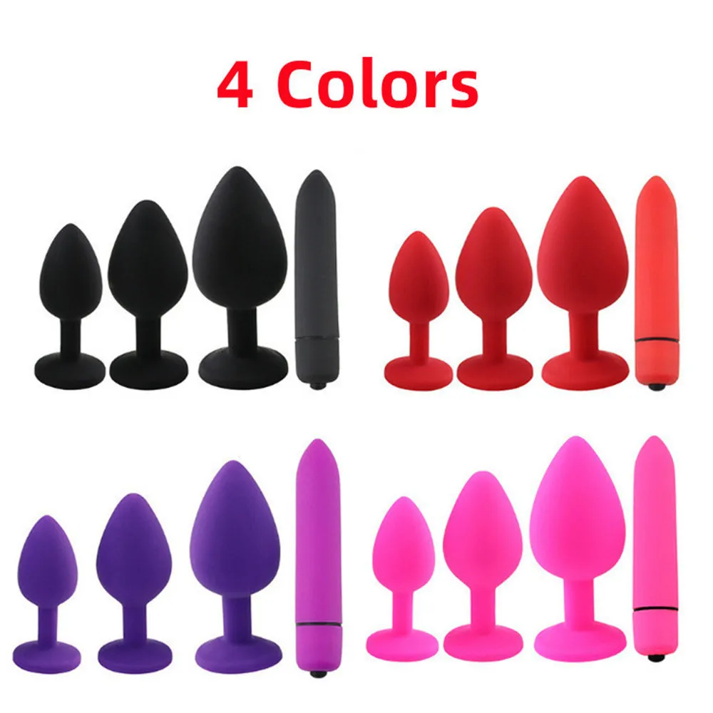 Anal Plugs Set Silicone Prostate Massagers And Vibrators For Women_voghion.com