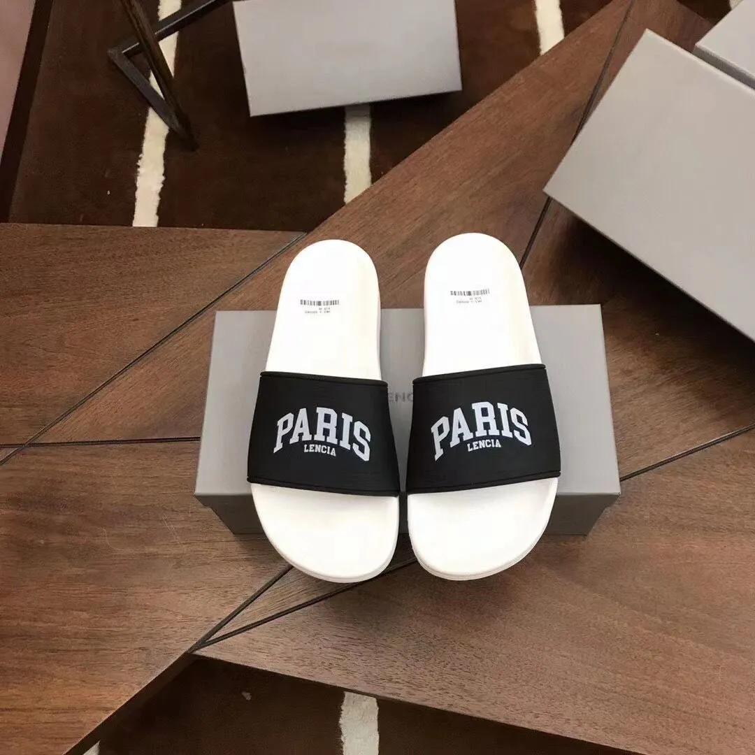 AAA France paris Designers Slides Mens Slippers letter shoes Fashion luxury Fashion summer women sandals beach sneakers SIZE 35-46