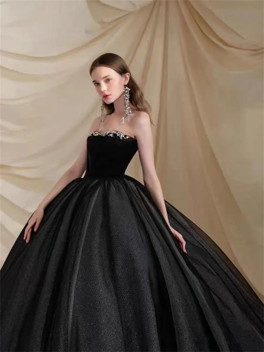 Nya formella klänningar BH Black Rose Aura Queen's Design Sense Noble Celebrity Long Dress HB508