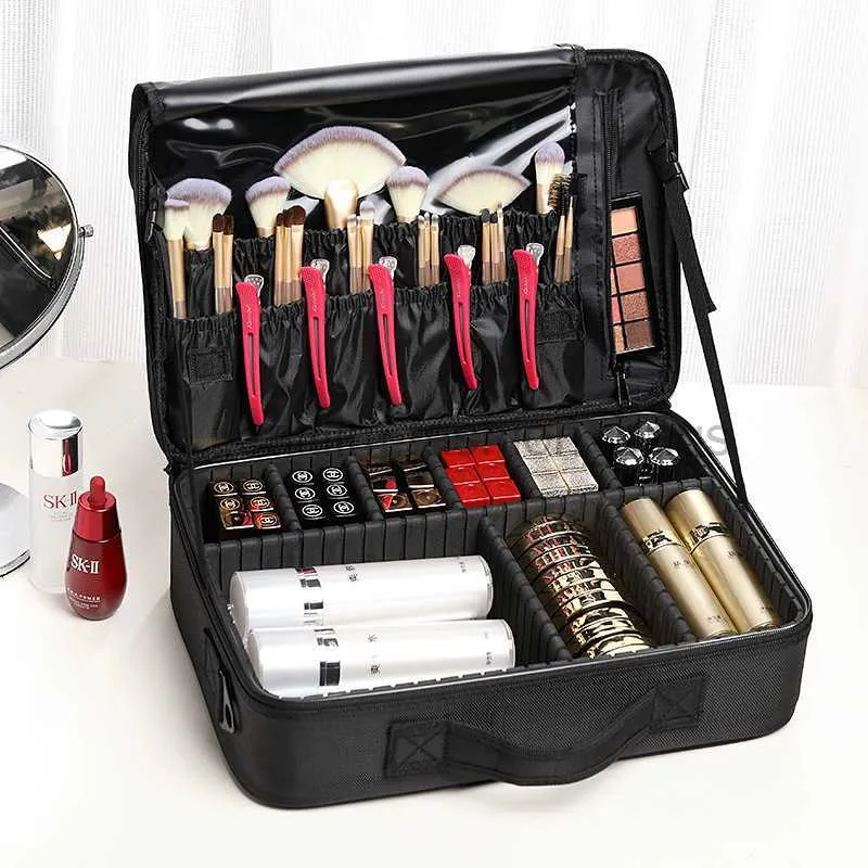 Totes stor kapacitet kosmetisk makeup väska resor kvinnors bärbara skönhetsbox nagelverktyg set läppstift arrangör caitlin_fashion_ väskor