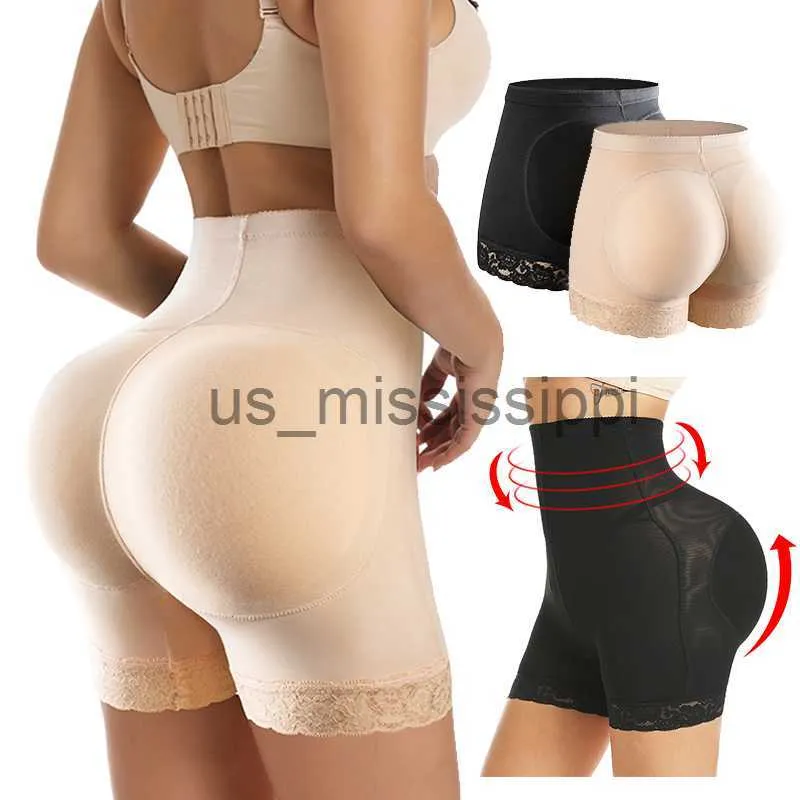 Taille Tummy Shaper Femmes Taille Haute Dentelle Butt Lifter Body Shaper Tummy Control Culotte Boyshort Pad Shorts Hip Enhancer Shapewear x0902