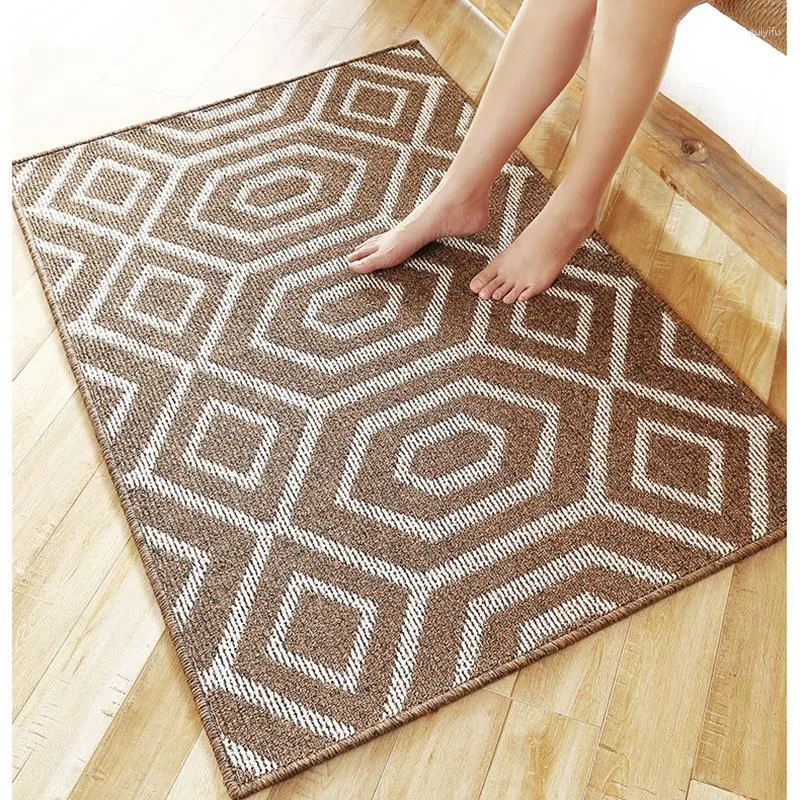 카펫 격자 무늬 도식 부엌 부엌 매트 기하학적 바닥 카펫 입구 집 유럽 가정 필수품 장식 비 슬립 세탁 가능한 주제 깔개 장식