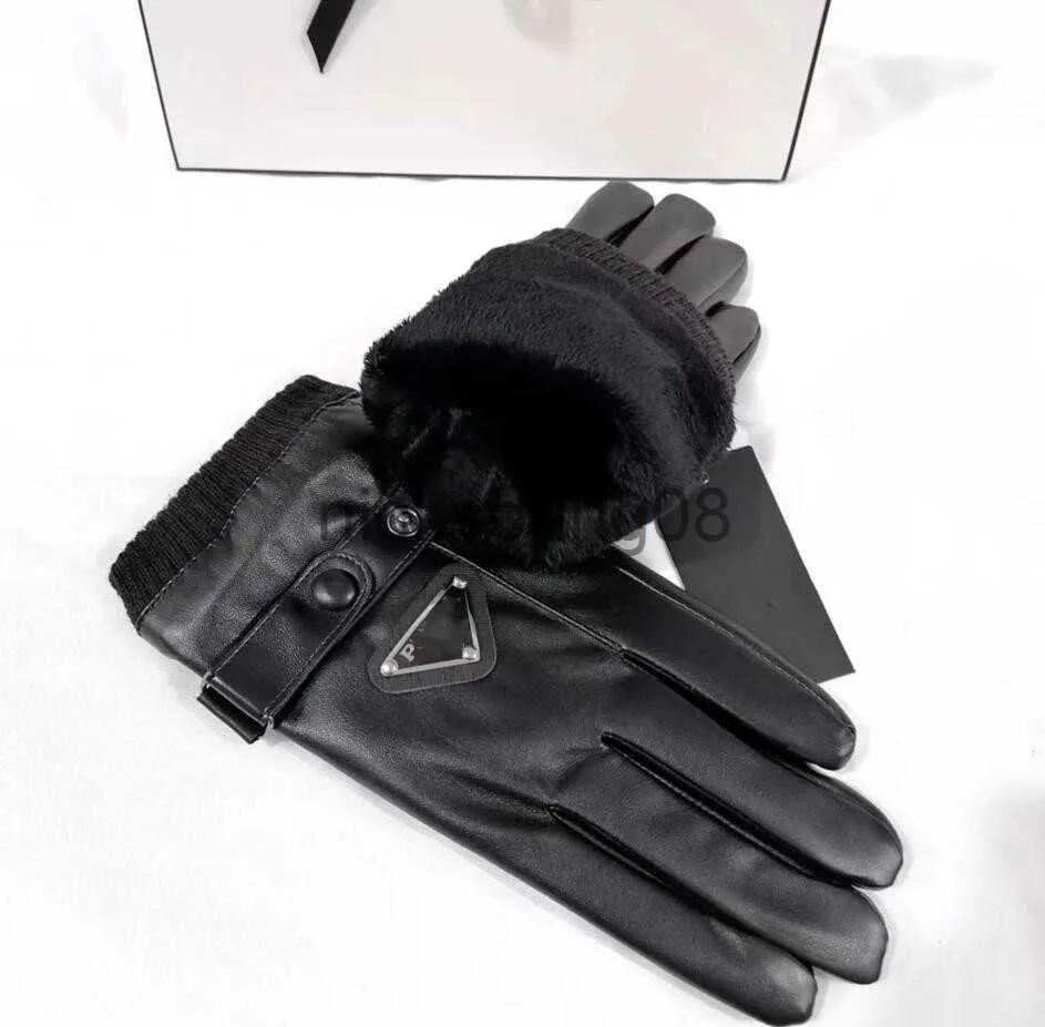 Vijf vingers handschoenen Mode dameshandschoenen voor winter en herfst Kasjmier wanten Handschoen met mooie haarbal Outdoor Sport Warme winterhandschoenen 008 x0902