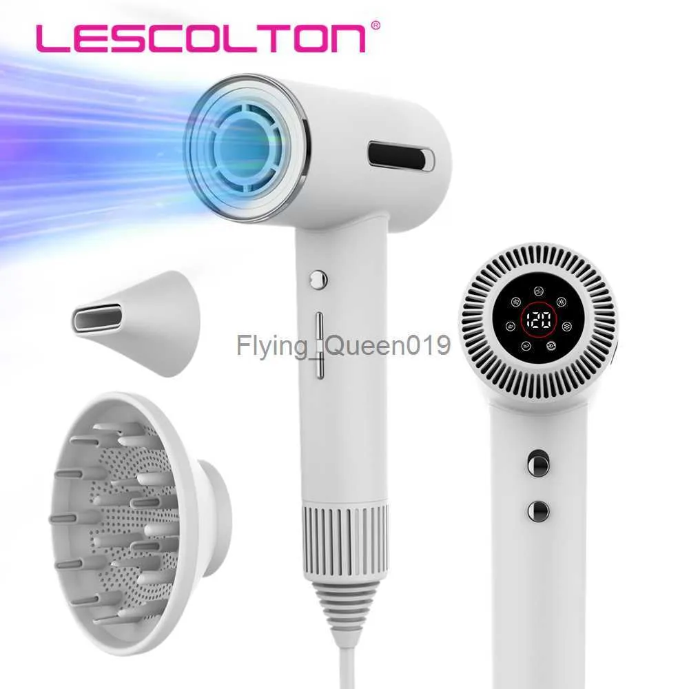 Electric Hair Dryer Lescolton Hair Dryer Hair Blow Negative Ion Hairdryers 1600W Styling Tool Powerful for High-Speed Low Noise Fast Dry HKD230902