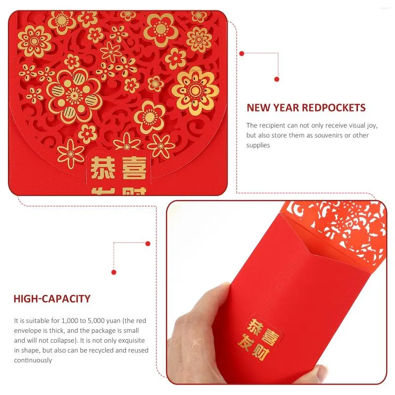 7 -Enveloppe rouge pour nouvel an chinois, enveloppe pour mariage