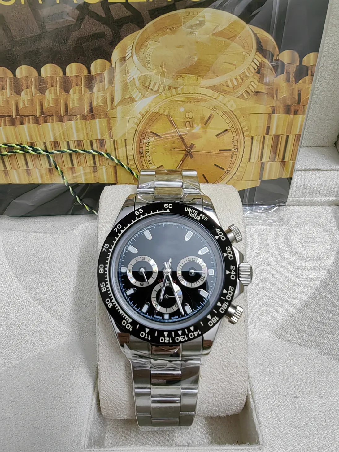 Con scatola originale Orologio di alta qualità 40mm 116503 116509 116520 116523 Zaffiro argento nero No cronografo grigio Orologi meccanici automatici da uomo 2023